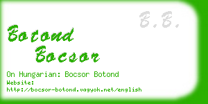 botond bocsor business card